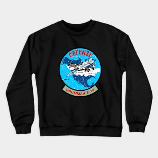 F-14 Tomcat - DEFENSE Grumman F-14 - Grunge Style Crewneck Sweatshirt